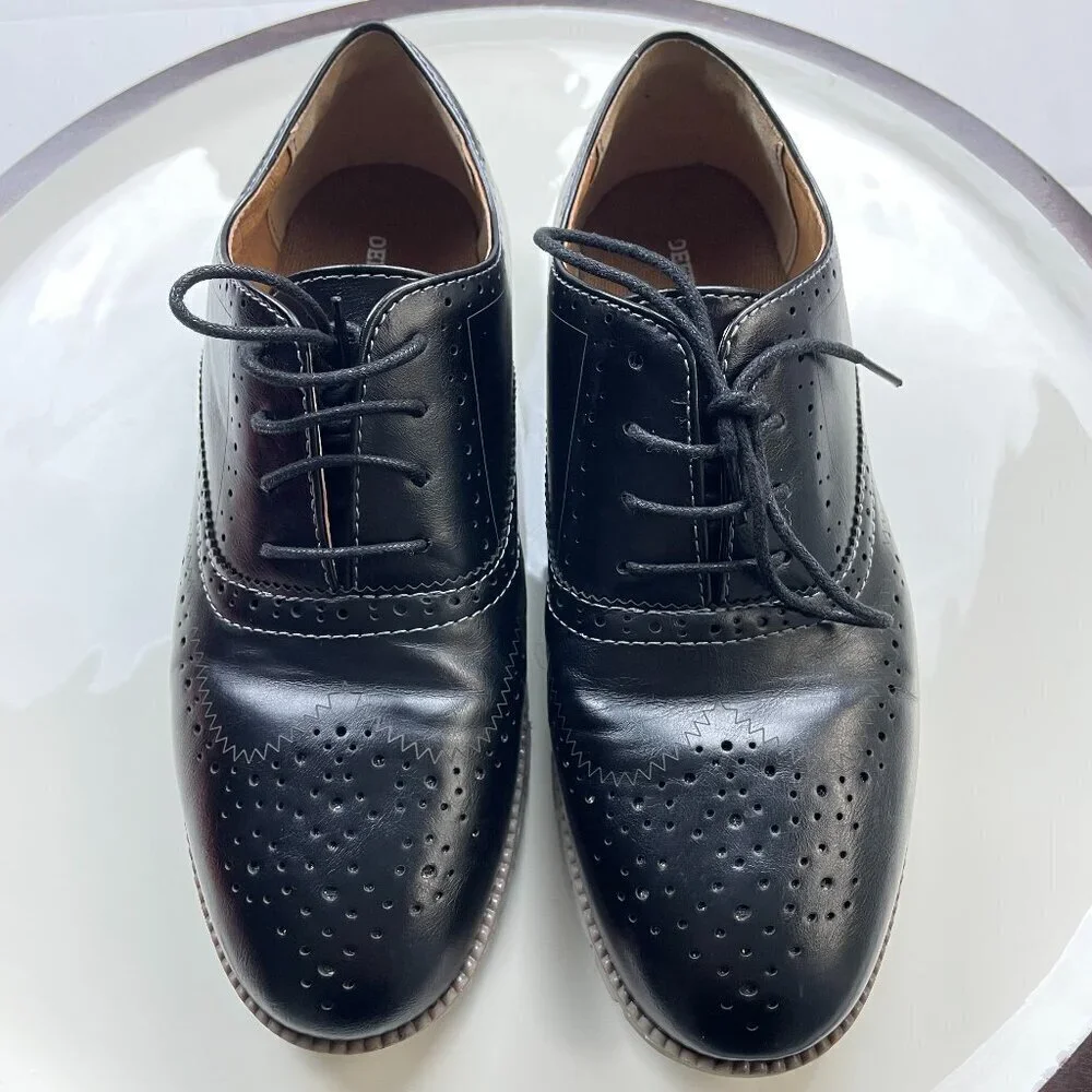 Deer Stags Black Big Boys Dress shoes Size 6.5